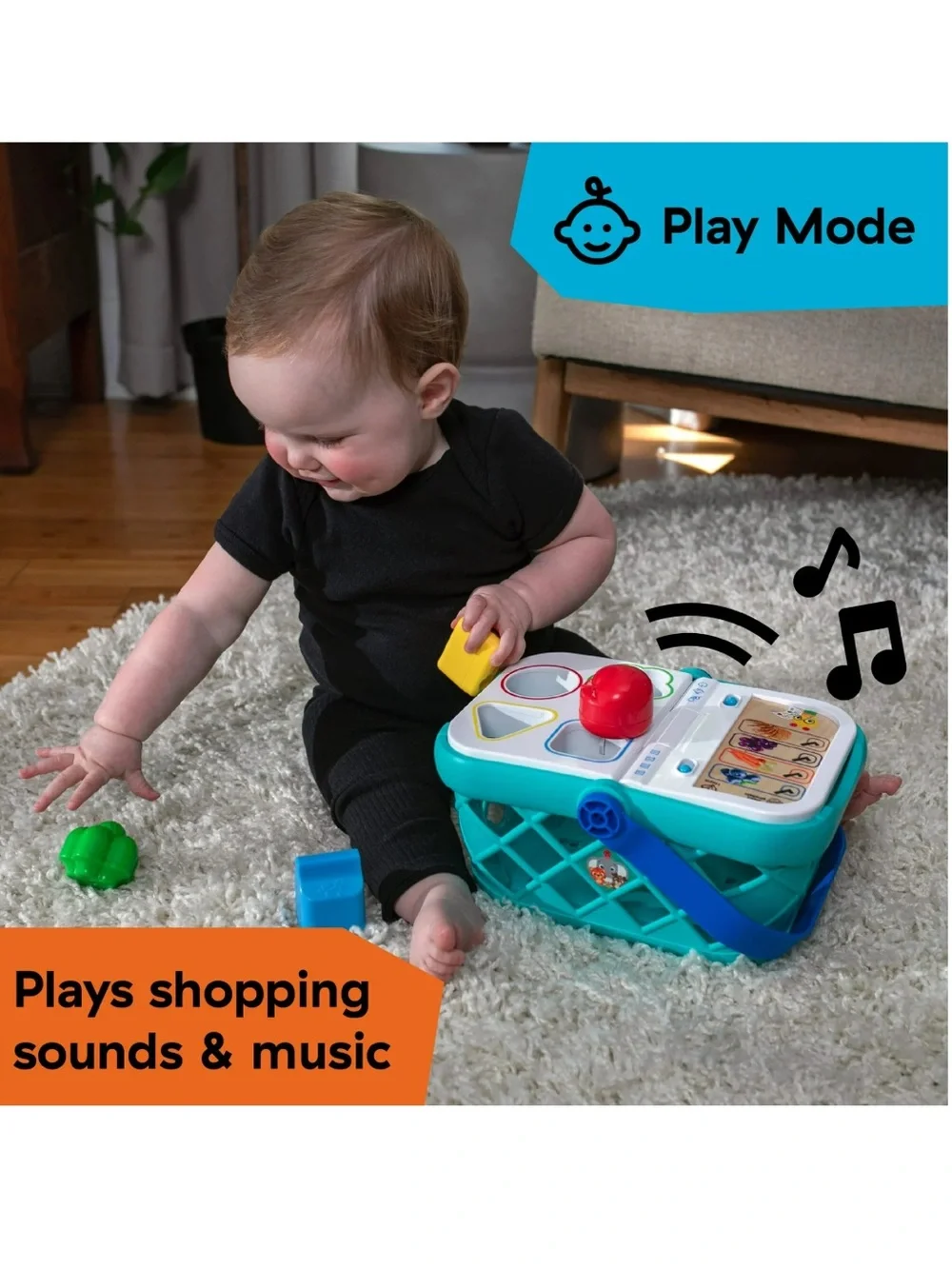 Baby Einstein + Hape Magic Touch Shopping Basket & Shape Sorter Toy